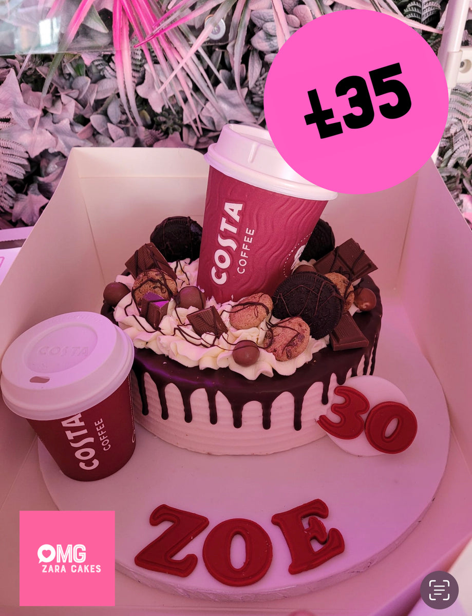 Costa celebration cake Zara Cakes