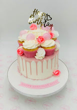 Load image into Gallery viewer, Vanilla Rose Cupcake Cake