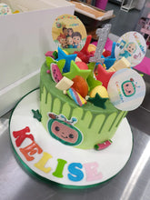 Load image into Gallery viewer, Cocomelon Themed drip cake