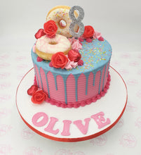 Load image into Gallery viewer, Doughnut Drip Birthday Cake
