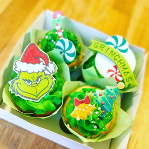 Grinch Box of Christmas Cupcakes
