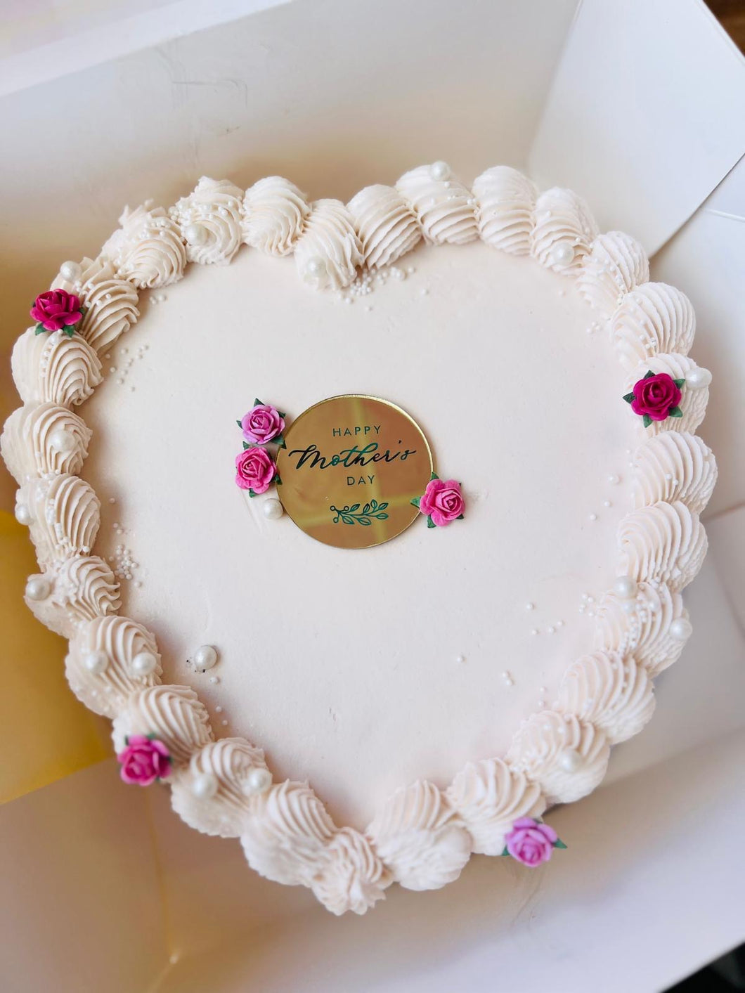 Mother's Day Vintage Heart Cake