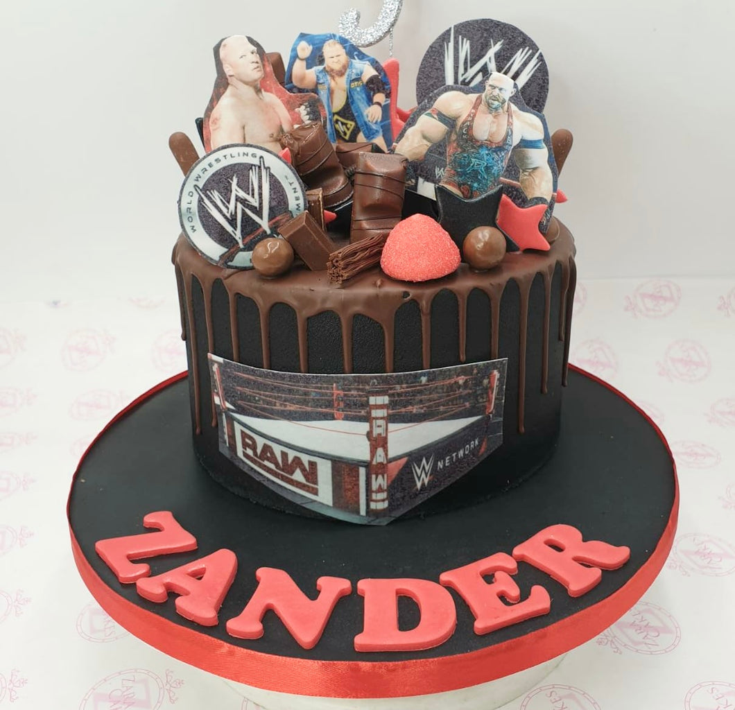 WWE wrestling  Birthday Drip Cake