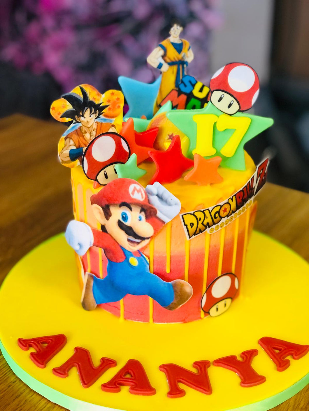 Super Mario Birthday Drip Cake