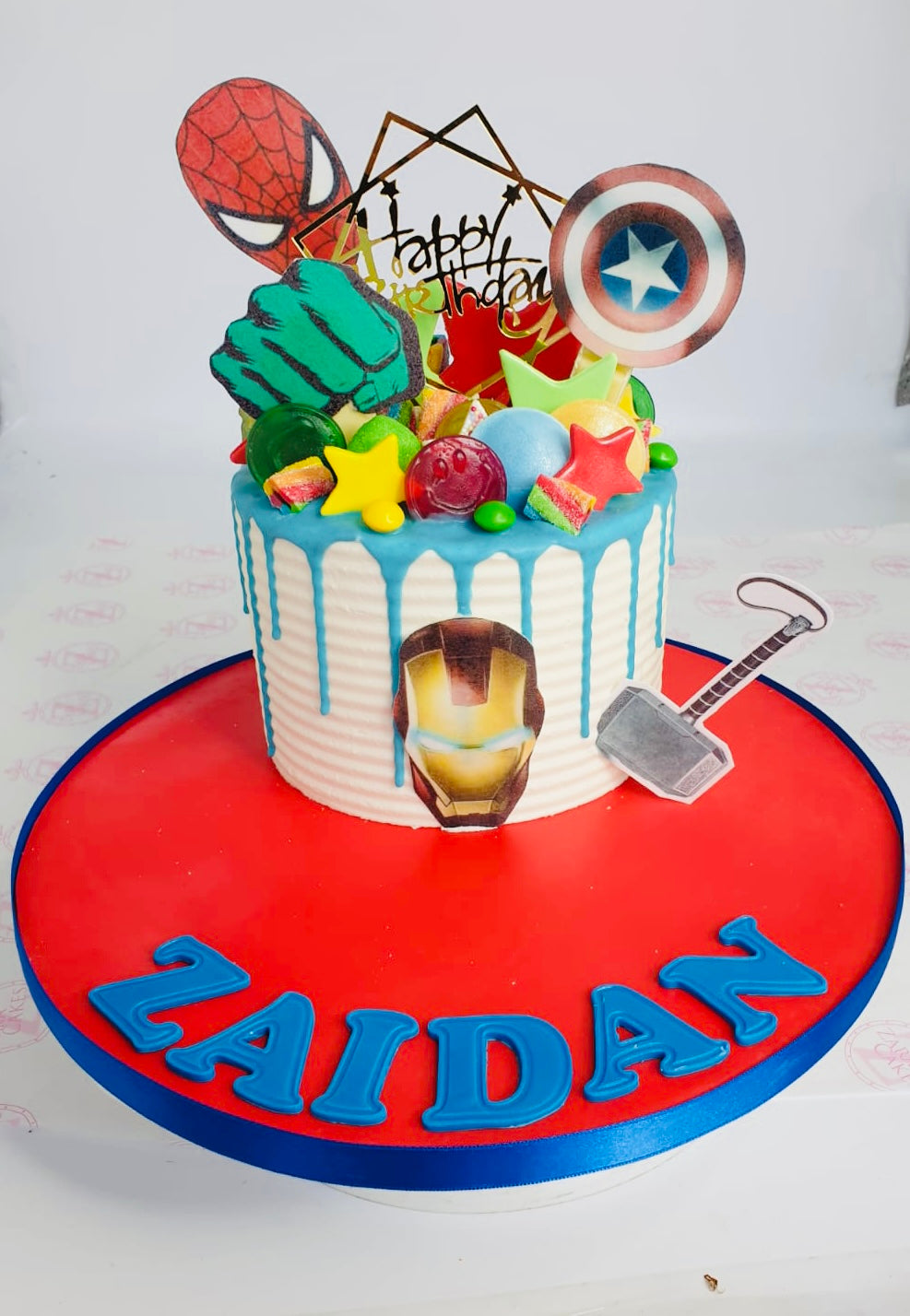 Superhero Drip Cake