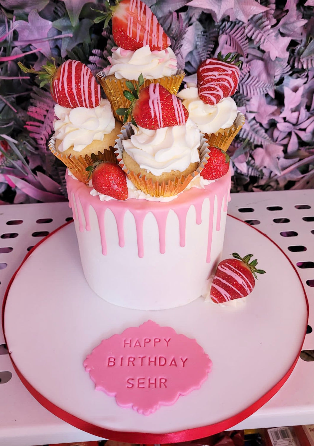 Strawberry Cupcake Cake
