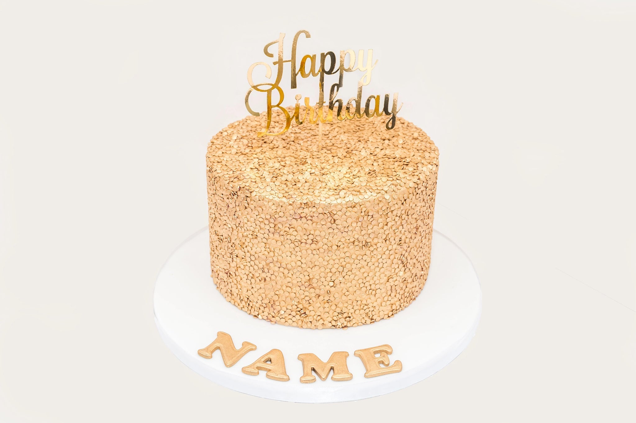 Gold Sequin Cake