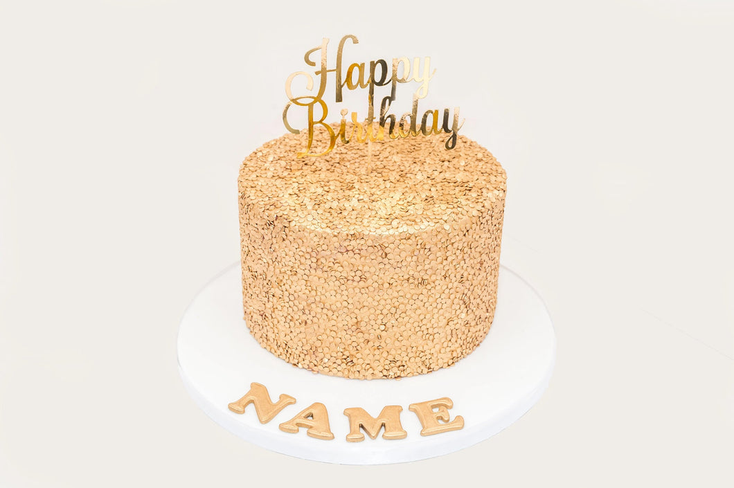 Gold Sequin Cake