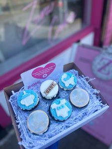 New Baby / Baby Shower Themed Boy Cupcake Gift Box