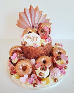 Rose Gold Crystal Overload Birthday Cake