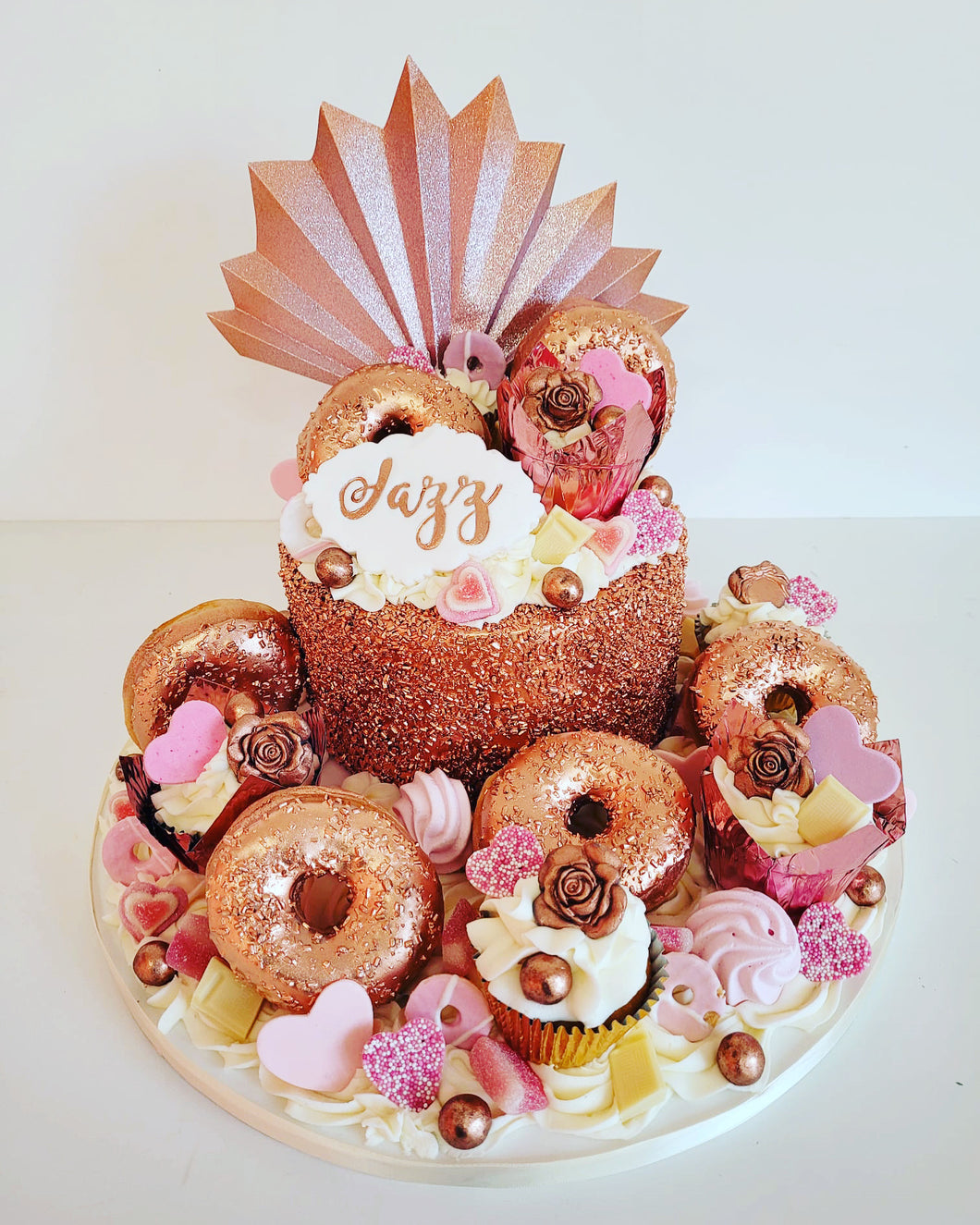 Rose Gold Crystal Overload Birthday Cake