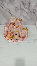 Load image into Gallery viewer, Pink &amp; Gold Overload cake with cupcakes &amp; doughnuts
