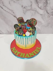 Designer Themed drip cake