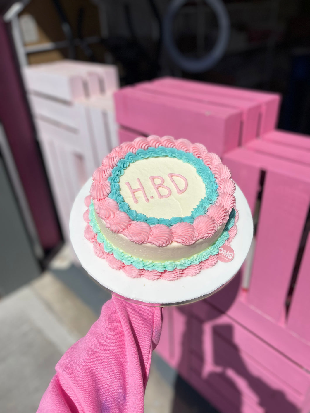 Vintage style birthday cake
