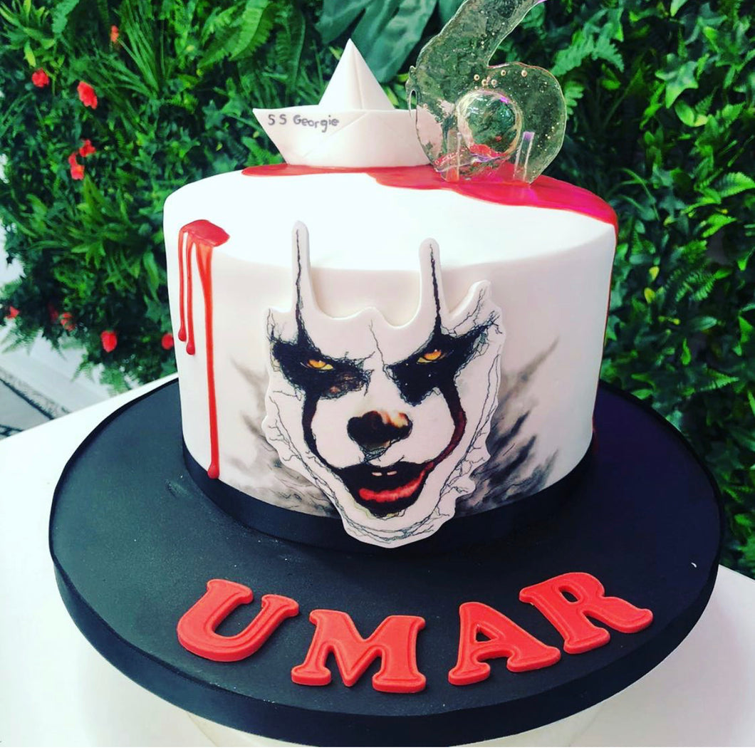 Pennywise IT Halloween Cake