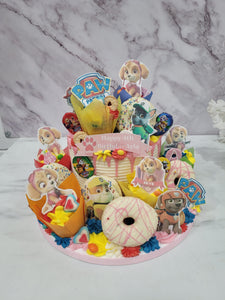 Paw Patrol Overload cake with cupcakes & doughnuts