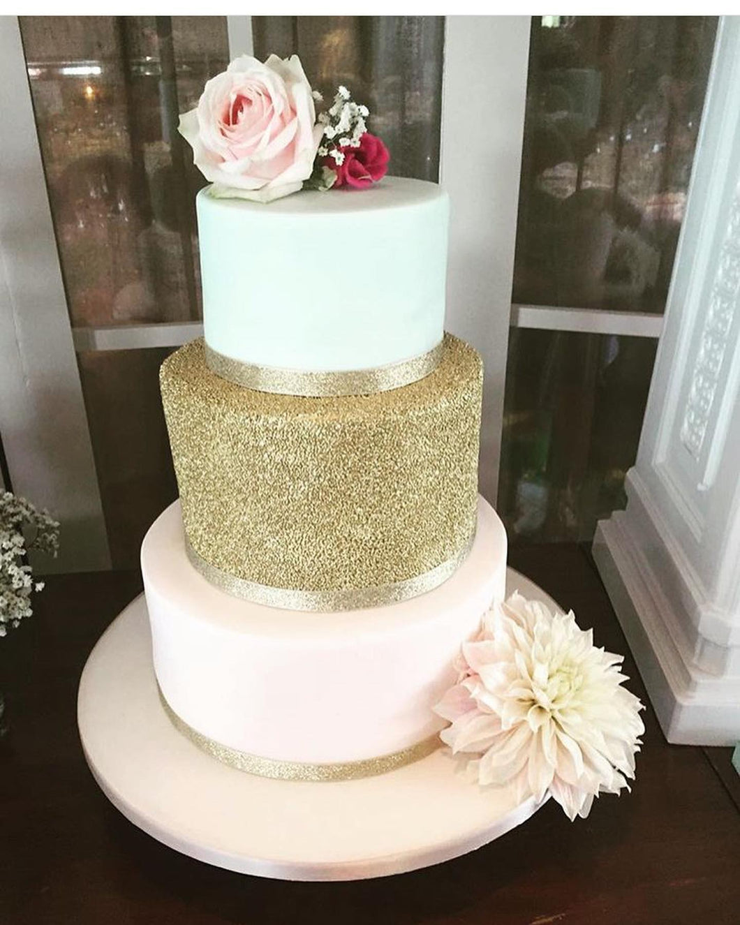 Gold Pastel Isobel Wedding Cake
