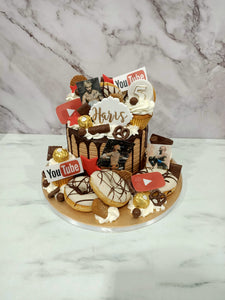 Overload cake with cupcakes & doughnuts