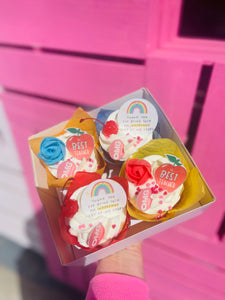 Teacher Overload Rainbow Cupcakes