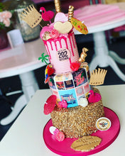 Load image into Gallery viewer, 3 Tier Cake, doughnut &amp; cupcakes
